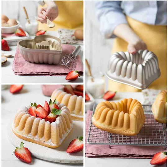 Decora Formă de Patiserie pentru Chec Rotund din Aluminiu 16x16x6buc 1buc