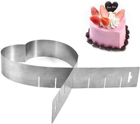 Adjustable Inox Heart-Shaped Cake Ring Adjustable Inox Heart-Shaped Cake Ring