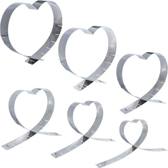 Adjustable Inox Heart-Shaped Cake Ring