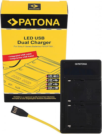 Patona Doppelter Batterieladegerät USB Kompatibel mit Sony