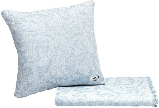Madi Rococo Dreisitzer-Sofa Wurf Pelzartig 170x300cm Cyan