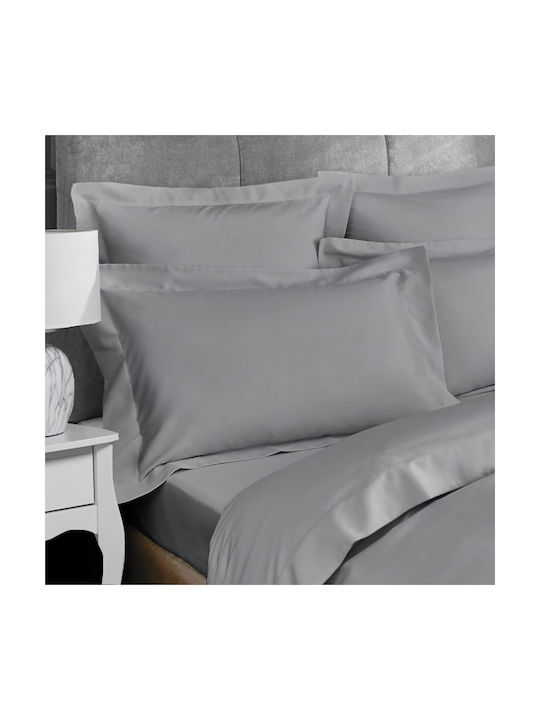 Douceur d'Intérieur Μαξιλαροθήκη Oxford Γκρί 50x70εκ.