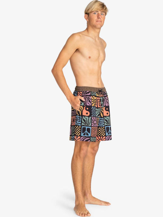 Wasted Times Lb Men's Swimwear Shorts Multicolour with Patterns