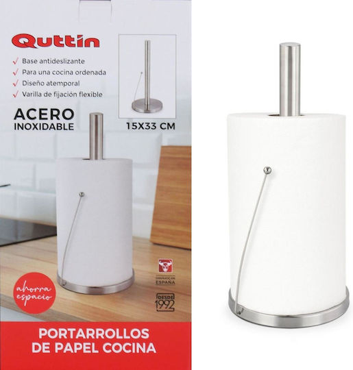 Confortime Suport pentru prosoape de hârtie Metalică Argintiu 15x15x33cm S2205149