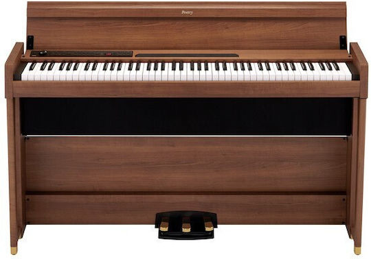 Korg Electric Upright Piano Poetry with 88 Weighted Keys and Built-in Speakers Brown