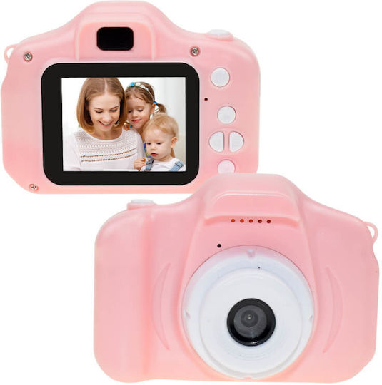 Edman Children Mini Camera Compact Φωτογραφική Μηχανή 3MP με Οθόνη 2" Ροζ