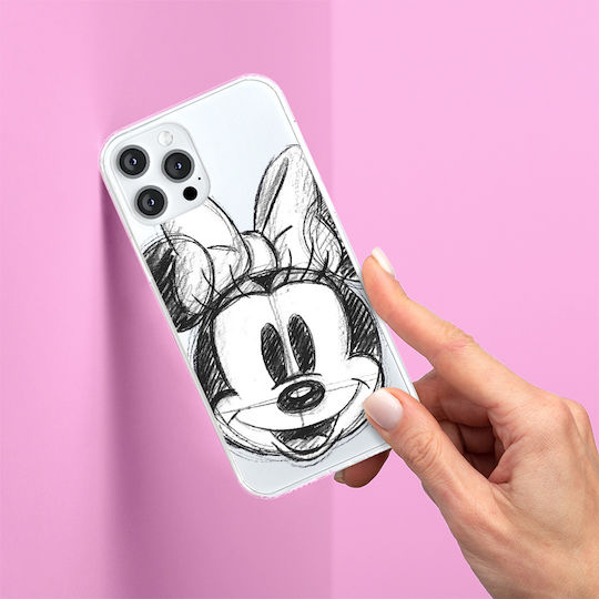 Case Apple Iphone 15 Pro Minnie 012 Disney Partial Print Transparent
