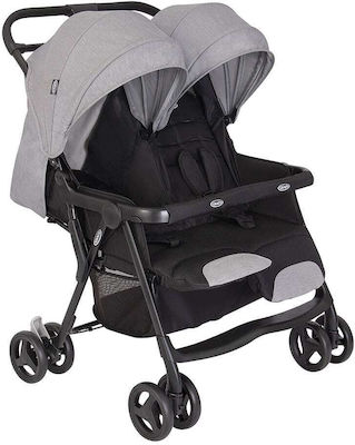 Graco Duorider Steeple Καρότσι για Δίδυμα Kατάλληλο για Nεογέννητο Gray