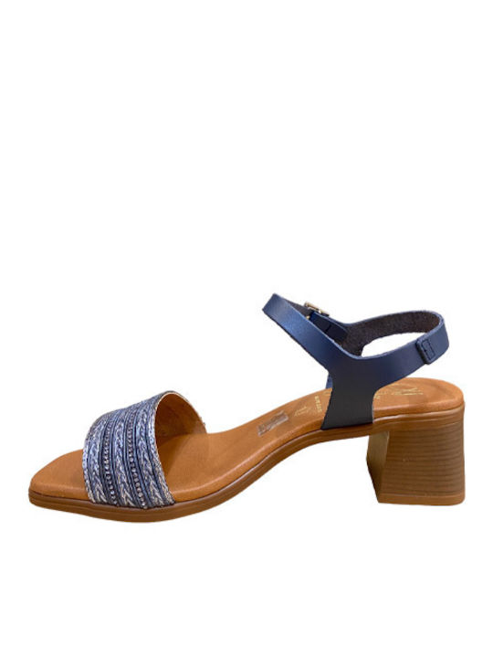 Leder Sandalen Blau