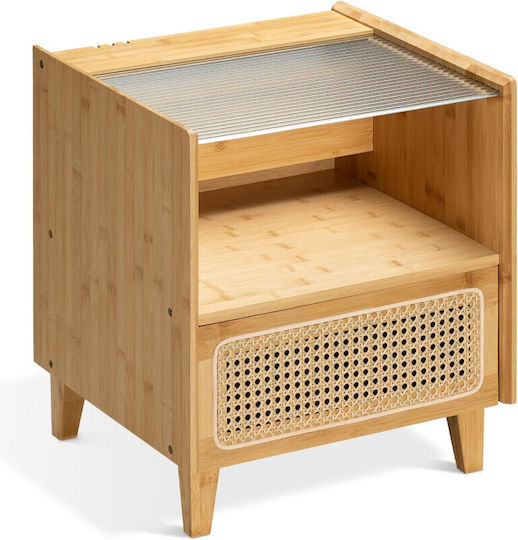 Noptieră din Bambus Maro 40x42.5x49.5cm