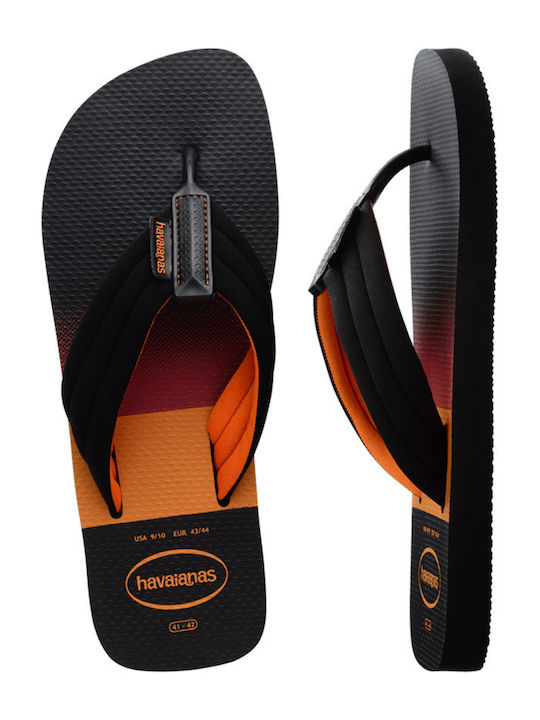 Urban Print Slapi Bărbați Flip Flops Negri