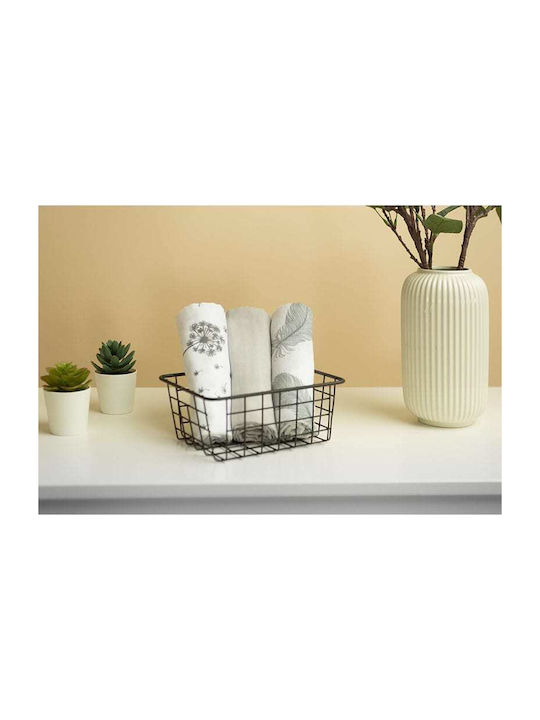 Sensillo Muslin Swaddle Wraps gray Gray 70x80cm. 3pcs