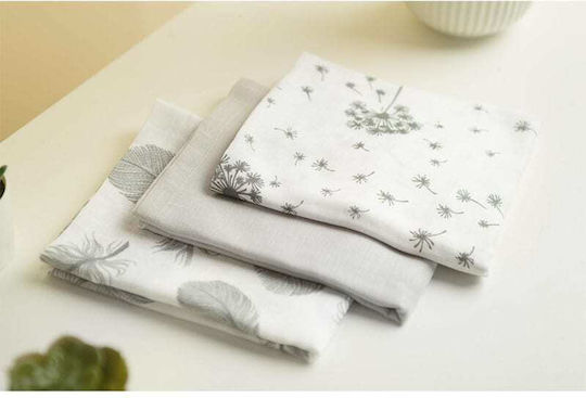 Sensillo Πάνες Αγκαλιάς από Μουσελίνα gray 70x80εκ. 3τμχ