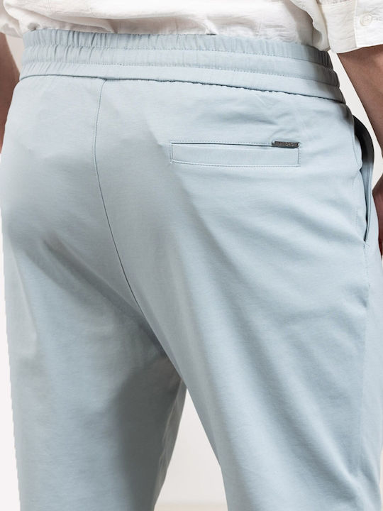 Trousers Elastic in Regular Fit Light Blue