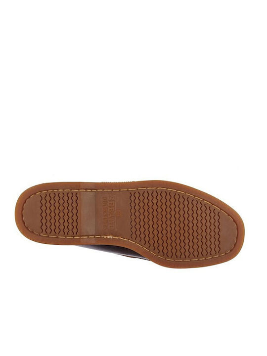 Men's Leather Boat Shoes Brown