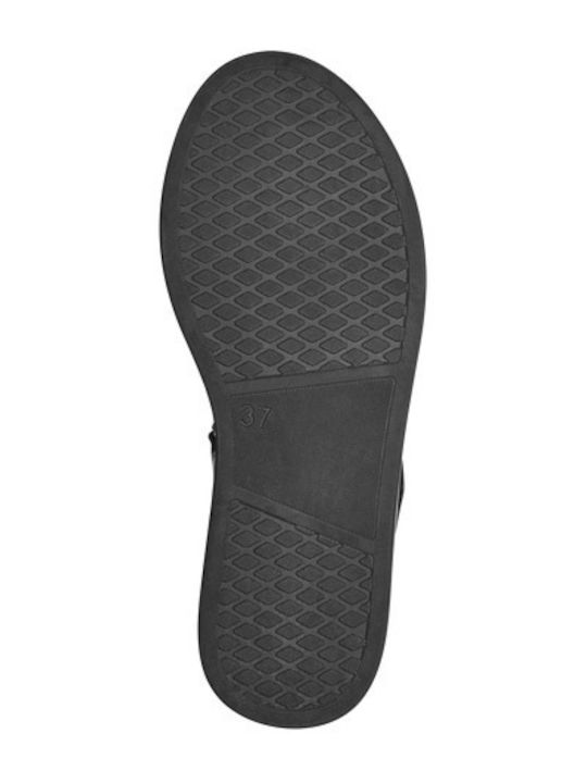 Women's Leather Platform Shoes Black