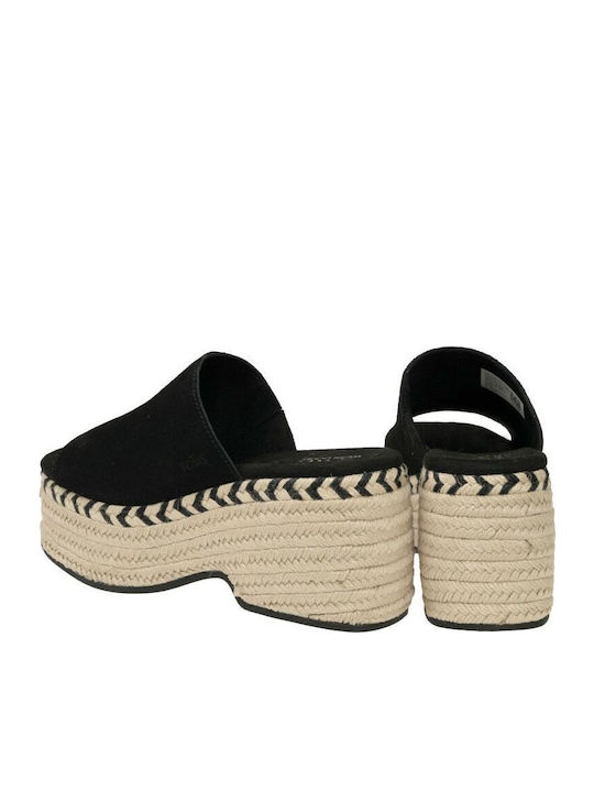 Laila Mule Sandal Καλοκαιρινές Γυναικείες Πλατφόρμες σε Στυλ Παντόφλας Μαύρες