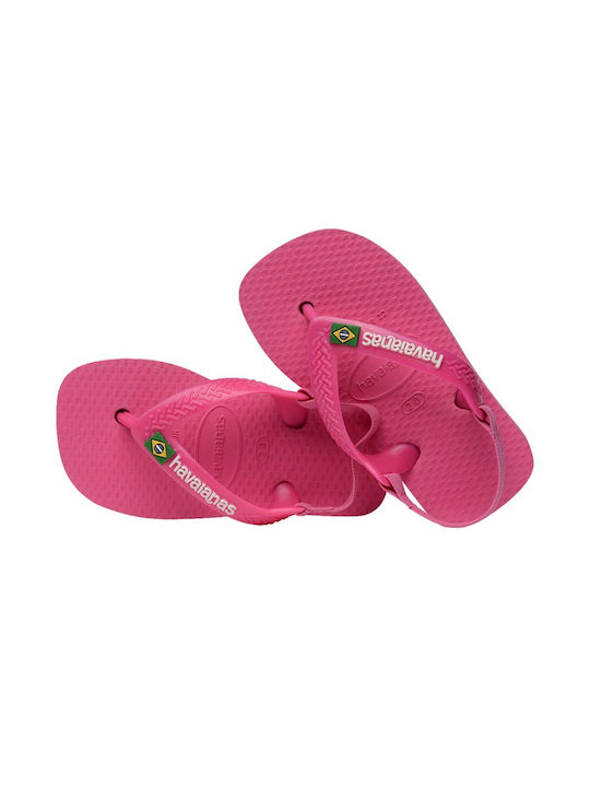 Havaianas Șlapi pentru copii Fuchsia Hav Baby Brasil Logo Ii