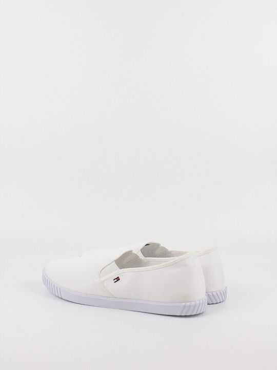 Stoff Damen Slip-Ons Weiß
