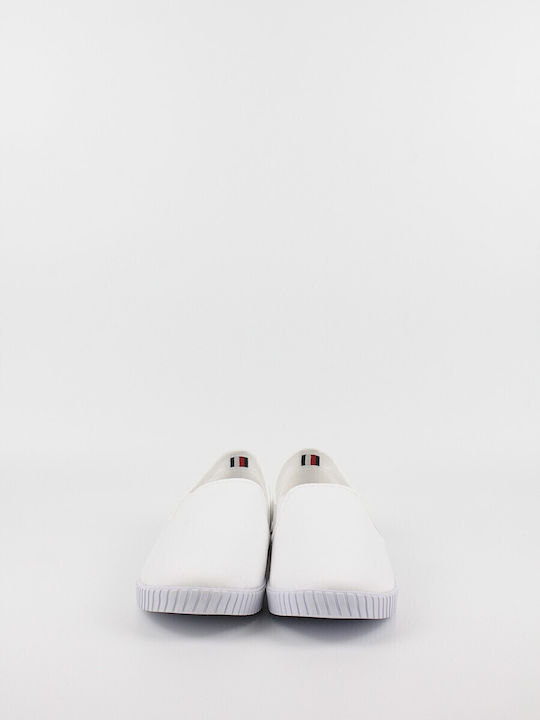 Stoff Damen Slip-Ons Weiß