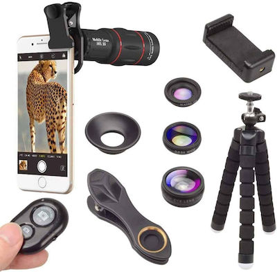 Apexel Phone Camera Lens Set Macro / Fisheye / Monocular / Zoom 18x