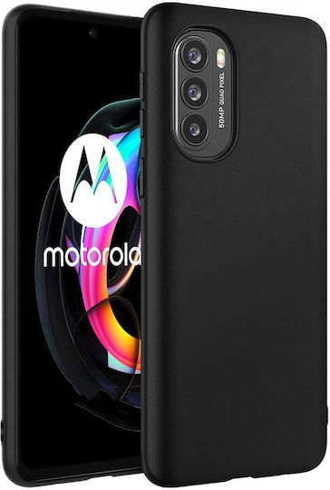 Techwave Matt Back Cover Σιλικόνης Μαύρο (Moto G62 5G)