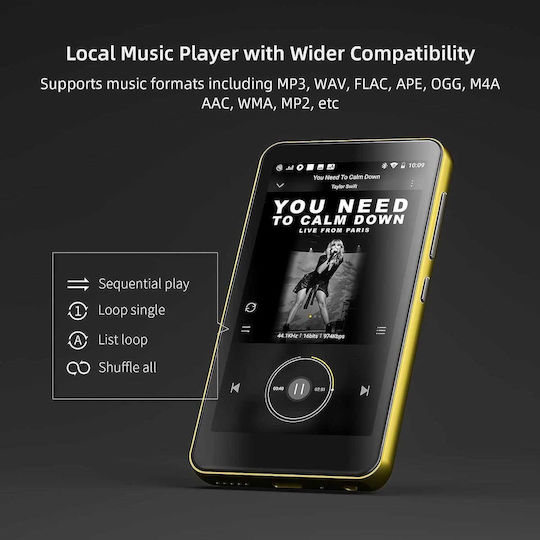 Innioasis ‎g1 MP3 Player (80GB) with LCD Touch Screen 4" Yellow