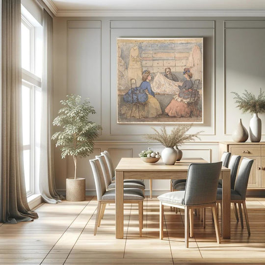 Gemälde Stoff 110x110cm