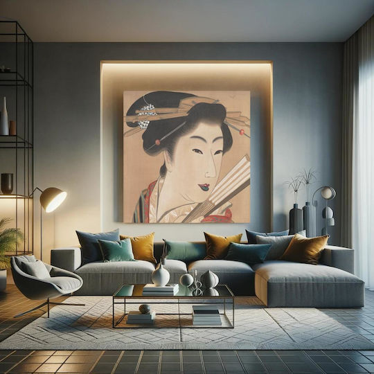 Left A Threefold Painting on Canvas 120x120cm