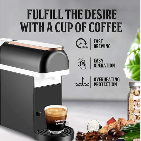 Century Espressor pentru capsule Nespresso Presiune 19bar Neagră