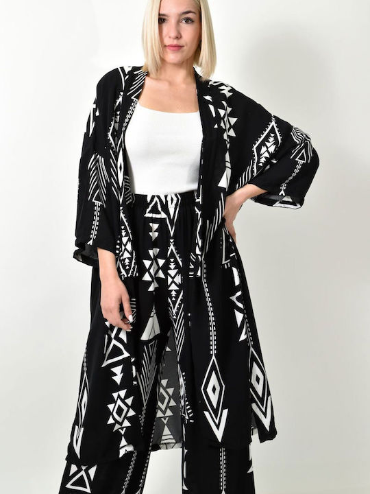 First Woman Damen Kimono Black