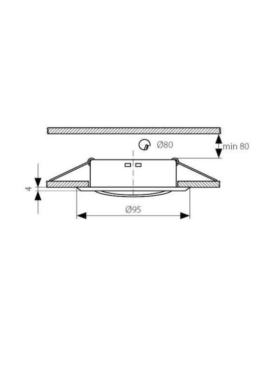 Kanlux Frame for Spot GX5.3 Silver 9.5x9.5cm. 1pcs
