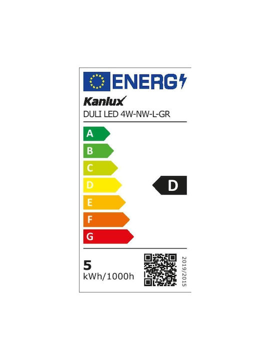 Kanlux Осветително тяло За стена LED Сив