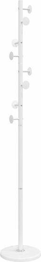 vidaXL Metallic Coat Rack White 29x29x176cm