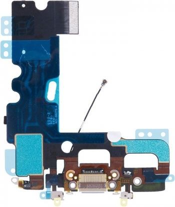 Apple Cablu flexibil cu Port de încărcare în culoarea Alb pentru iPhone 7