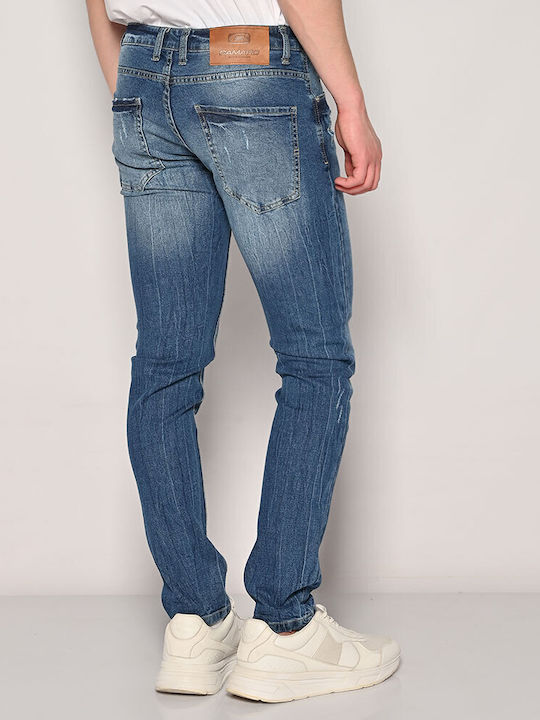 Herren Jeanshosen Elastisches Slim Fit Blau