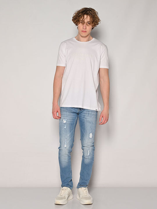 Herren Jeanshosen Elastisch Slim Fit Blau