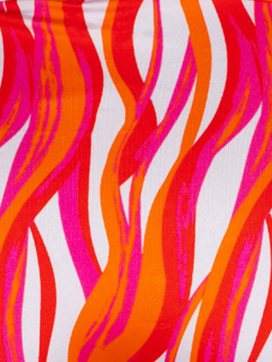Γυναικείο Μαγιό Slip Plus Size Rock Club Waves Print Μπικίνι Δετό Lycra