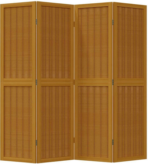 vidaXL Διακοσμητικό Παραβάν Ξύλινο με 4 Φύλλα 140x160cm