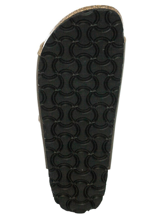 Flache Sandalen für Damen in Khaki Farbe