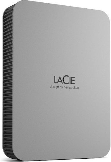 Lacie Mobile Drive v2 USB 3.2 External HDD 5TB 2.5" Moon Silver