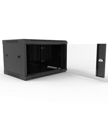 Adastra Wall Mounted Rack Cabinet 6U 60x45x36.7cm Black 953.506UK