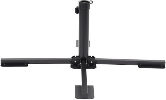 vidaXL Klappbar Schirmständer aus Metall Black 38x38x41cm