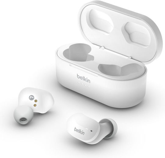 Belkin Soundform In-ear Bluetooth Handsfree Earphones with Sweat Resistance and Charging Case White