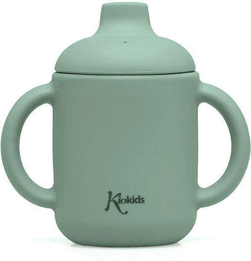 Kiokids Educational Sippy Cup Silicone with Handles Green for 4m+m+ 120ml