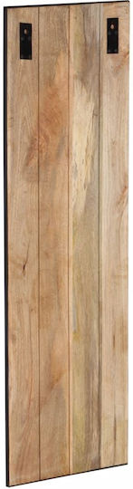 vidaXL Wooden Wall Hanger 4 Hooks Brown 35x8cm