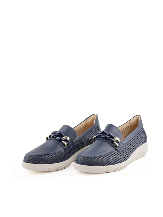 Flexpoint Anatomic Leather Women's Moccasins in Blue Color