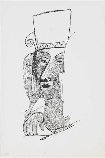 Dancing Couple, Plate 7 From The Portfolio “day And Dream” By Max Beckmann Πίνακας σε Καμβά 90x60cm