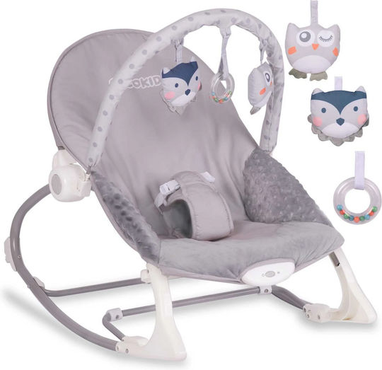 Ricokids Χειροκίνητο Relax Μωρού Γκρι για Παιδί έως 9kg