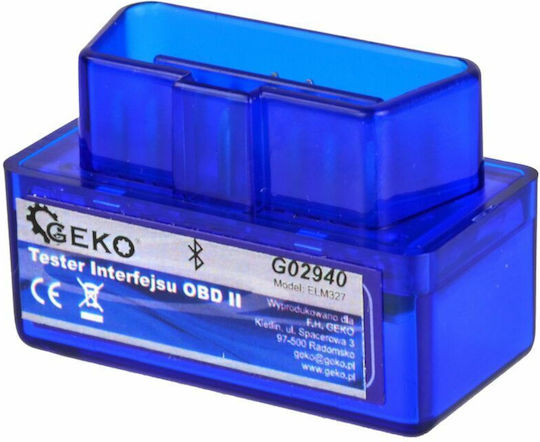 Geko Car Diagnostics ELM 327 Bluetooth Tool OBD 2 Compatible Android